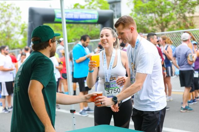 San Diego Running Co Craft Classic runners at the beer garden