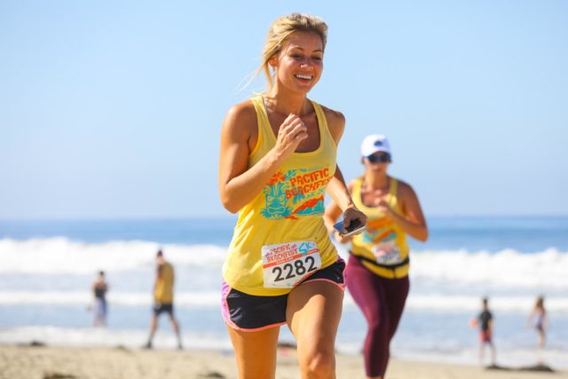 Female athlete running the 5K
