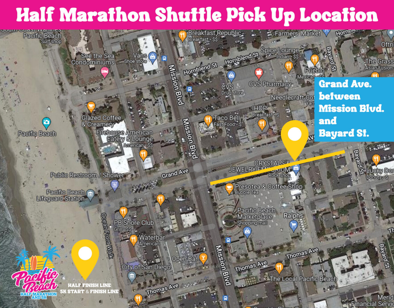Pacific Beach Half Marathon & 5K Saturday, October 5, 2024