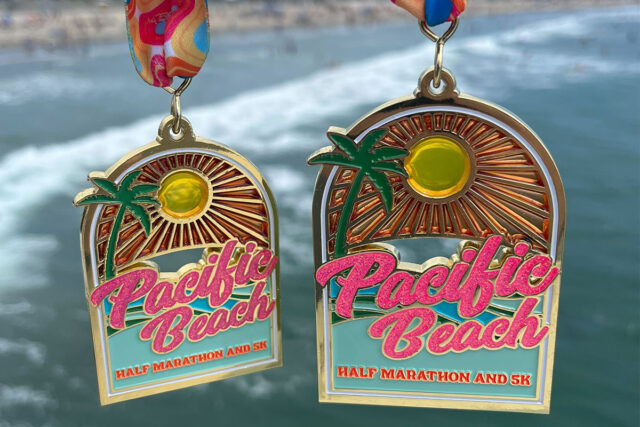 Pacific Beach Half Marathon and 5K Finisher Medal