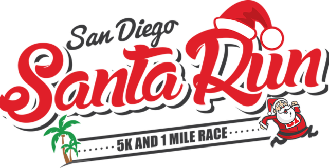 San Diego Running Co Santa Run 5K and 1Mile Race Logo
